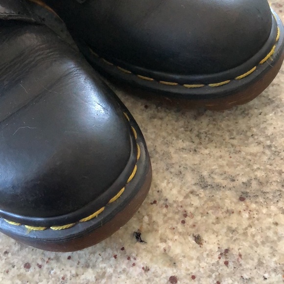 Dr. Martens Black Mid Cut Boots Made in England - Picture 5 of 10